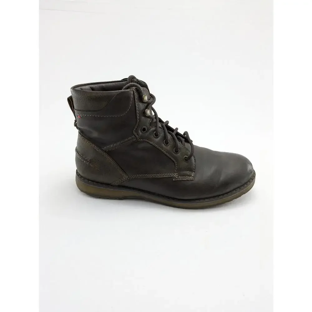 Mens IZOD Leon Brown Leather‎ Outdoor Lace Up Comfort Ankle Boots Size 10.5